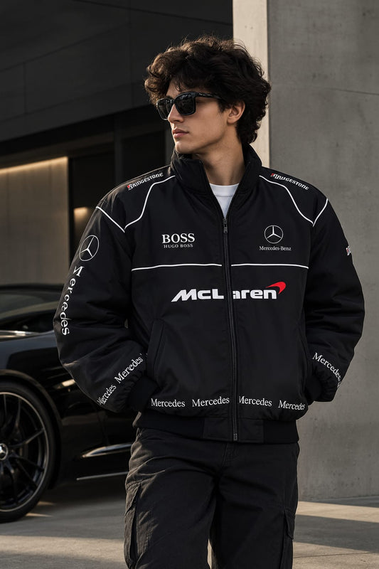 Mercedes-Benz × McLaren Black Racing Jacket