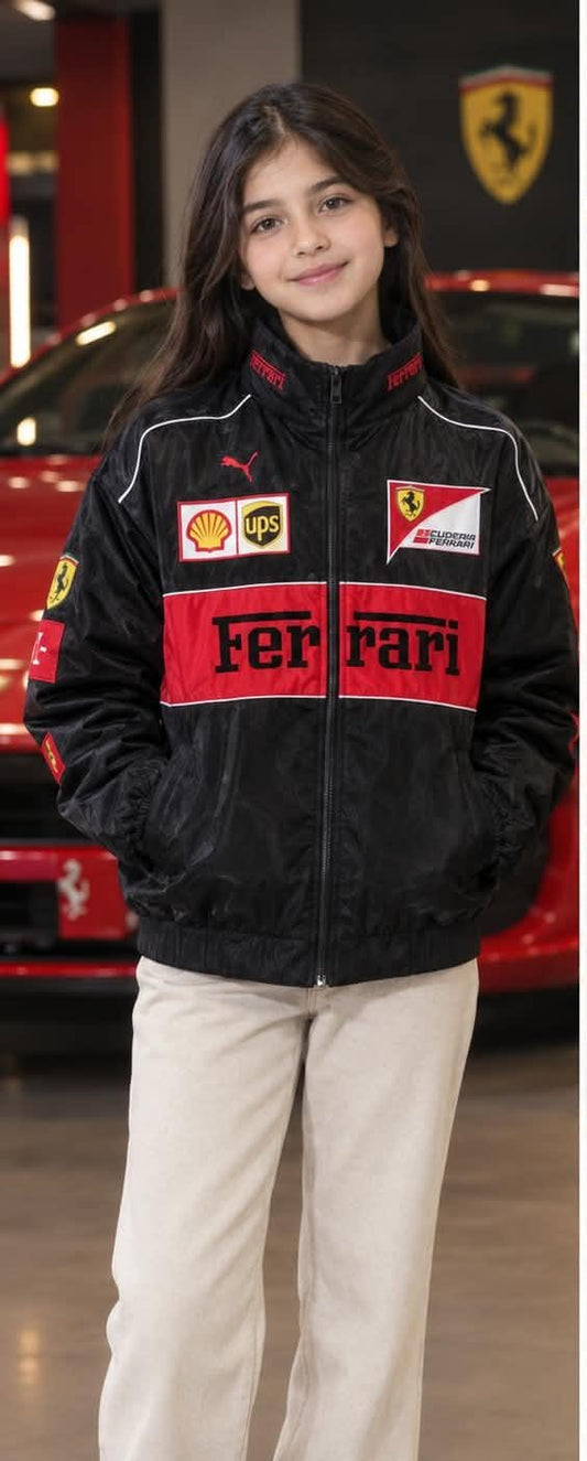 Black and red ferrari jacket