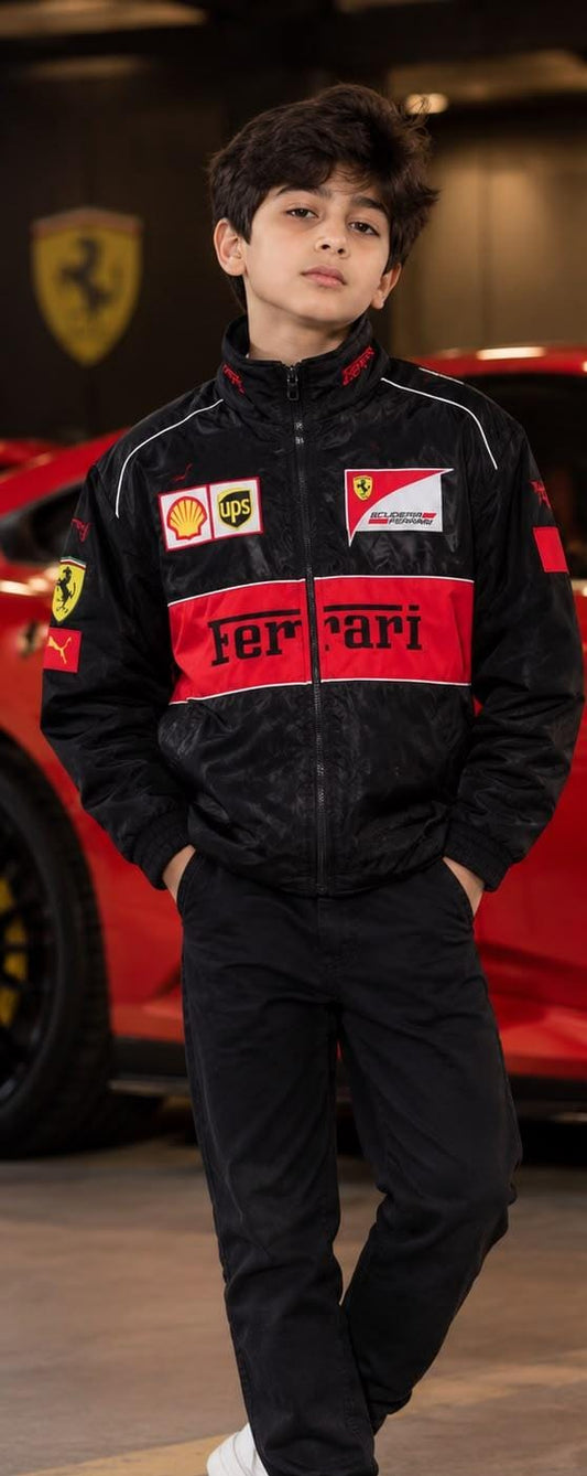 Black and red ferrari jacket