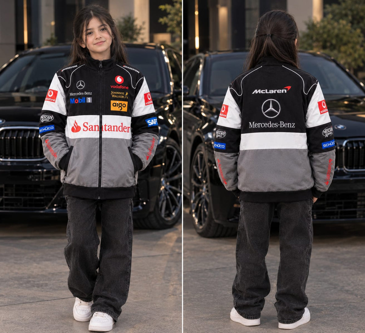Santander Mercedes racing varsity jacket
